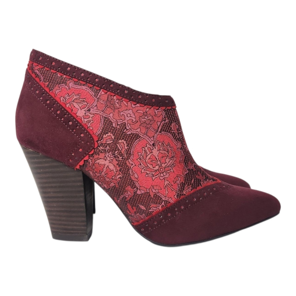 RARE Ruby Shoo Nicola Ankle Boots with Faux Suede - (U.S. Size 7)